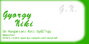 gyorgy niki business card